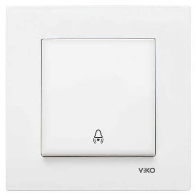 Viko Karre/Meridian Beyaz Zil Anahtarı Mekanizma-Çerçeve Hariç-90967006
