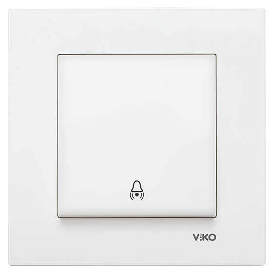 Viko Karre/Meridian Beyaz Zil Anahtarı Mekanizma-Çerçeve Hariç-90967006 - 1