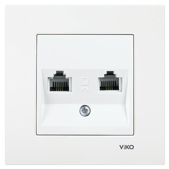 Viko Karre/Meridian İkili Nümeris Cat3 Mekanizma-Çerçeve Hariç-90967033 - 1